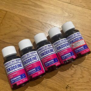 Rikodeine Oral Liquid bottle – dry cough suppressant with dihydrocodeine