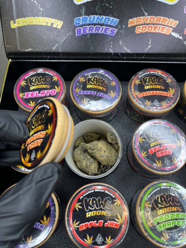 Kaws Moonrocks cannabis concentrate available for purchase – premium flower with kief and hash oil