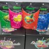 LIME 🍋‍🟩 Live Resin Gummies in resealable pouch with citrus-themed design, showing vegan, lab-tested cannabis edibles.