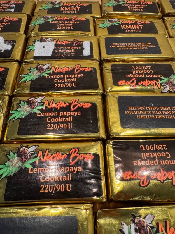 Buy Nectar Boyz Frozen Sift Hash online – golden solventless hash crafted from fresh-frozen cannabis, cold-cured for rich flavor and smooth melt.