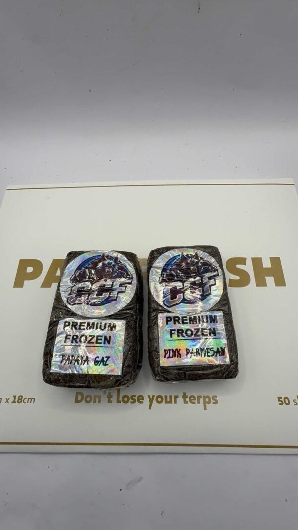 Di ChupaCabra Farm hash packaging and product – buy premium frozen hash online