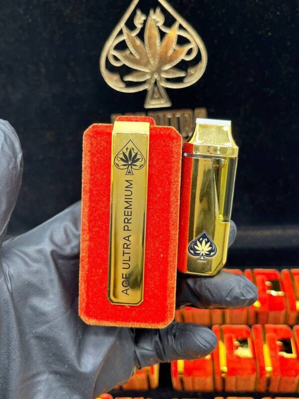 ACE Ultra Premium Disposable Gold CBD Vape in gold finish – buy CBD vape online