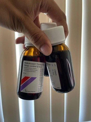 Makatussin Syrup 80ml bottle used for temporary relief of dry cough and throat irritation.